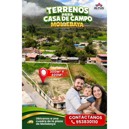 Terrenos casa de campo Mollebaya